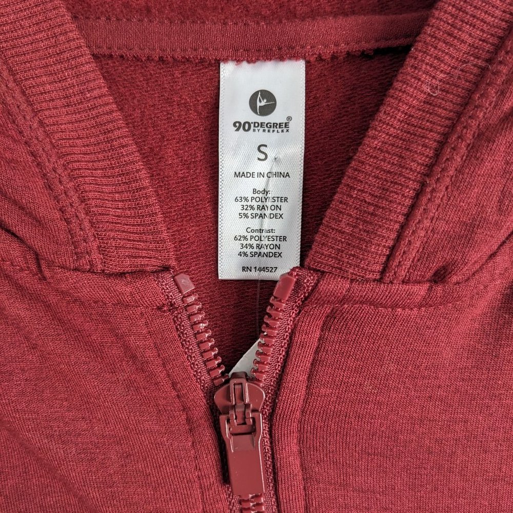 90 Degree by Reflex super soft and flexible burgundy hoodie Small - Picture 6 of 7